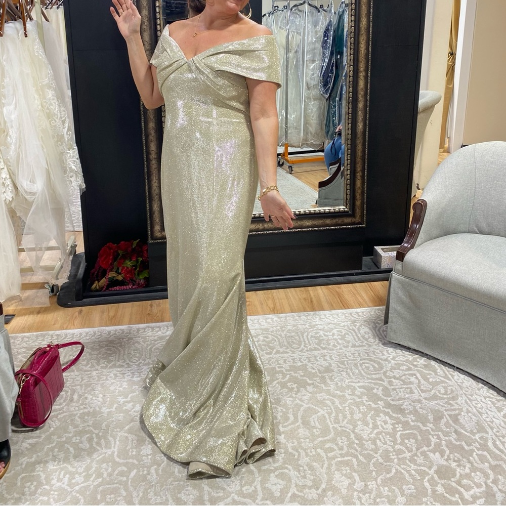Mother of bride formal gold gown